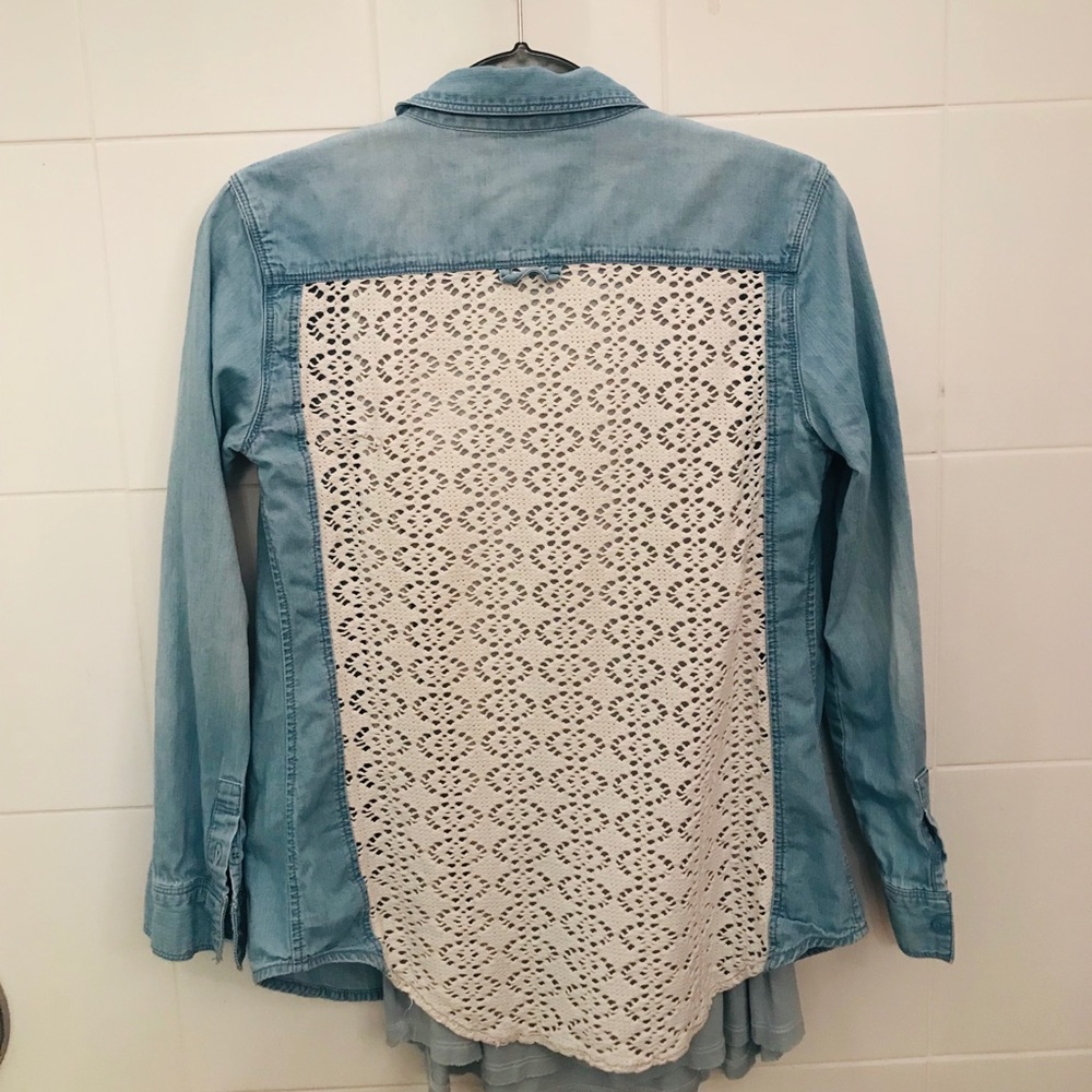 Long sleeve denim top